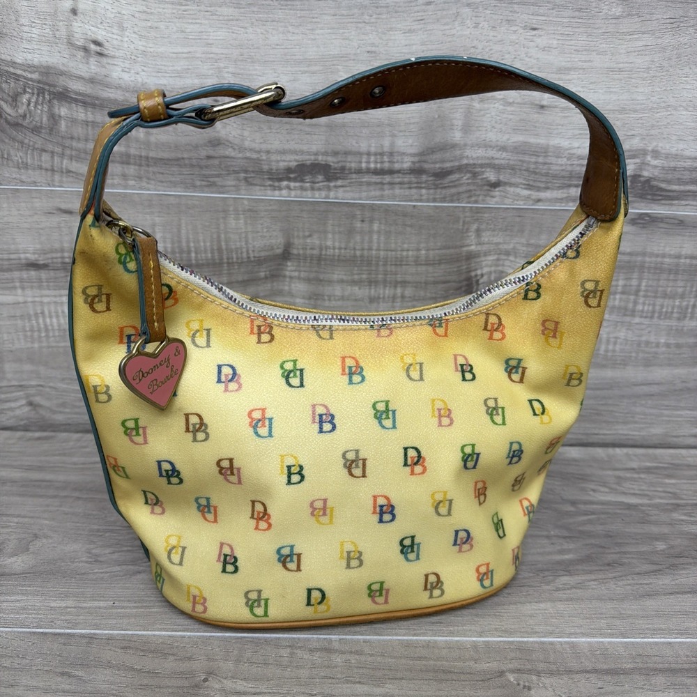 Dooney And Bourke Vintage Y2K Rainbow Monogram Itsy Bitsy Bag Purse Charm
